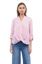 Naked Zebra - A&F: Striped Button Up Shirt: Poppy Red / S