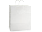 White Kraft Paper Shopping Bags: Vogue 16x6x12.5" / 250 Pack