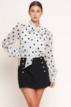 Lucy Polka Dot Tie Top