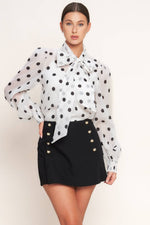 Lucy Polka Dot Tie Top