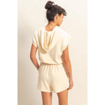 Motek Hooded Romper In Alpaca