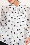 Lucy Polka Dot Tie Top