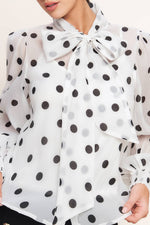 Lucy Polka Dot Tie Top