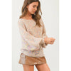 Pointelle Chunky Knit Sweater