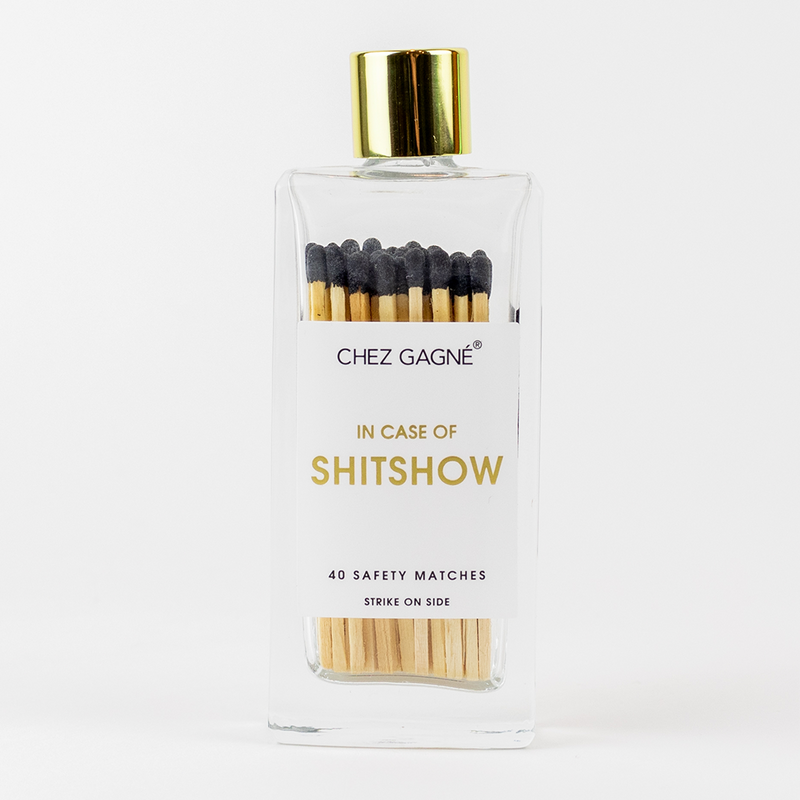 Chez Gagné - In Case of Shitshow - Glass Bottle Matches