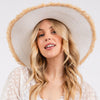 Sensibling Corp. - Frayed Edge Floppy Straw Sun Hat: Beige