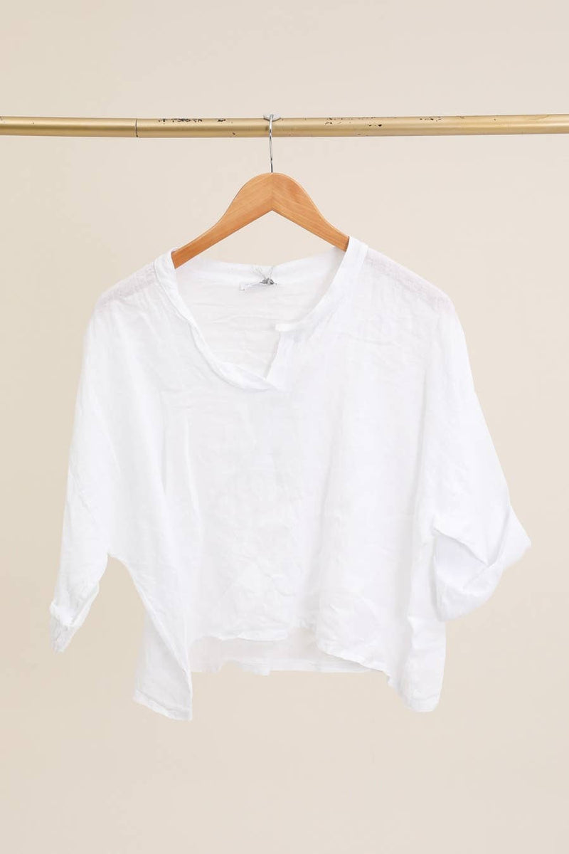 White Linen Top