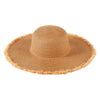 Sensibling Corp. - Frayed Edge Floppy Straw Sun Hat: Beige