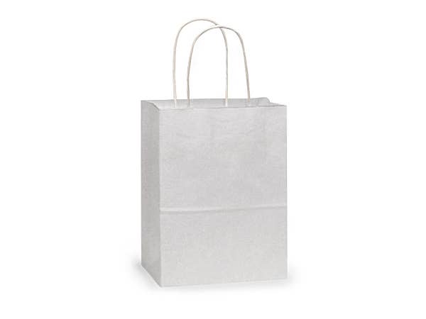 White Kraft Paper Shopping Bags: Vogue 16x6x12.5" / 250 Pack