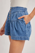 Tara Tiered Denim Shorts