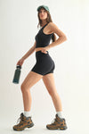 Mono B - Venice Cloud Light Contour Biker Shorts: Black / S:M:L (2:2:2)