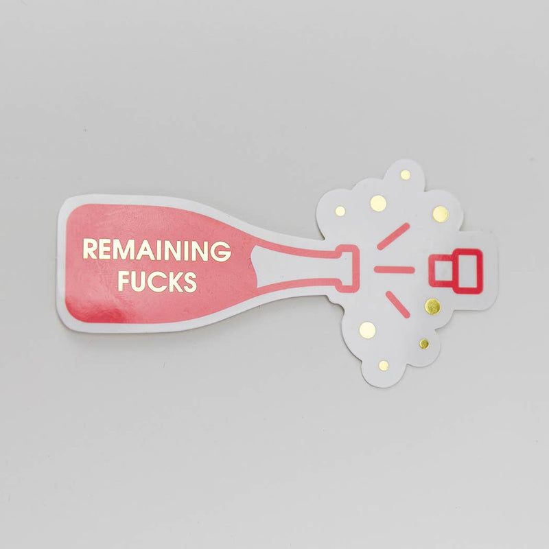 Chez Gagné - Remaining Fucks - Champagne Bottle - Vinyl Sticker