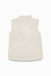 Draped Sleeveless Top With Gathered Neckline