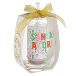 Wineglass & Popper Gift Set - Xmas Icons Santa's Favorite