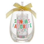 Wineglass & Popper Gift Set - Xmas Icons Santa's Favorite