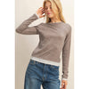 Long Sleeve Contrasting Combined Top