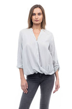 Naked Zebra - A&F: Striped Button Up Shirt: Olive / S