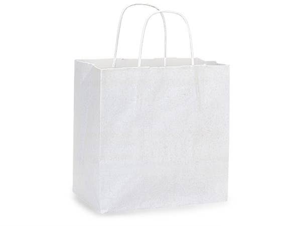 White Kraft Paper Shopping Bags: Vogue 16x6x12.5" / 250 Pack