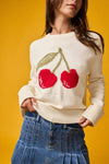 Cherry Graphic Knit Sweater