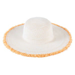Sensibling Corp. - Frayed Edge Floppy Straw Sun Hat: Beige