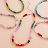 Sensibling Corp. - Ombre Flat Round Shaped Beaded Necklace
: Pink