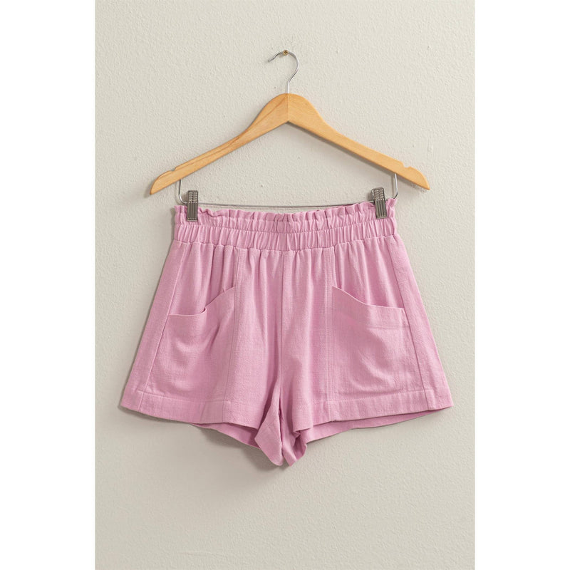 HIGH WAIST LINEN SHORTS