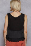 Penelope Sleeveless Cropped Baby Doll Top