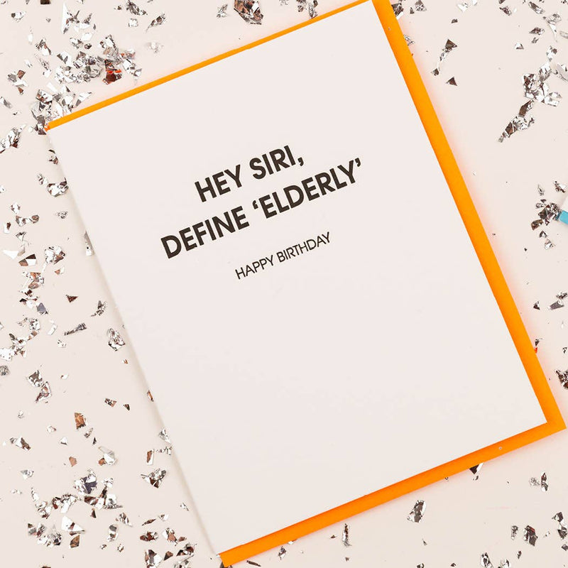 Chez Gagné - Siri Define Elderly Letterpress Card