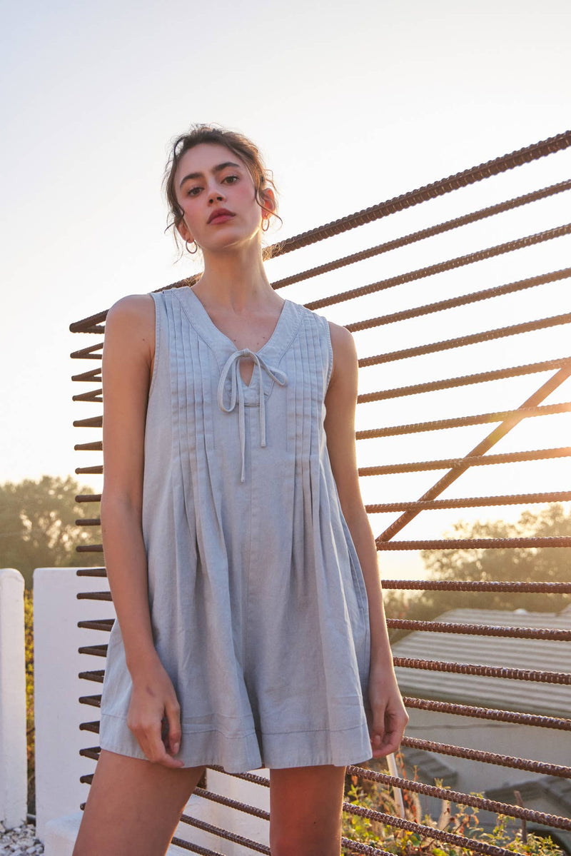 Poppy Light Washed Romper