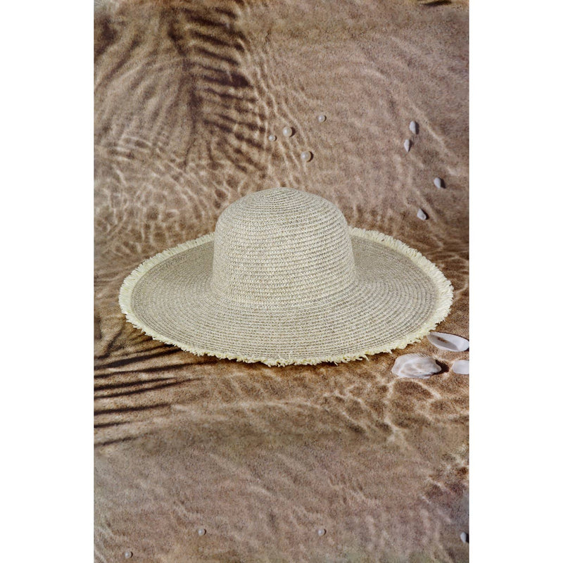 Frayed Two Tone Mixed Color Sun Hat