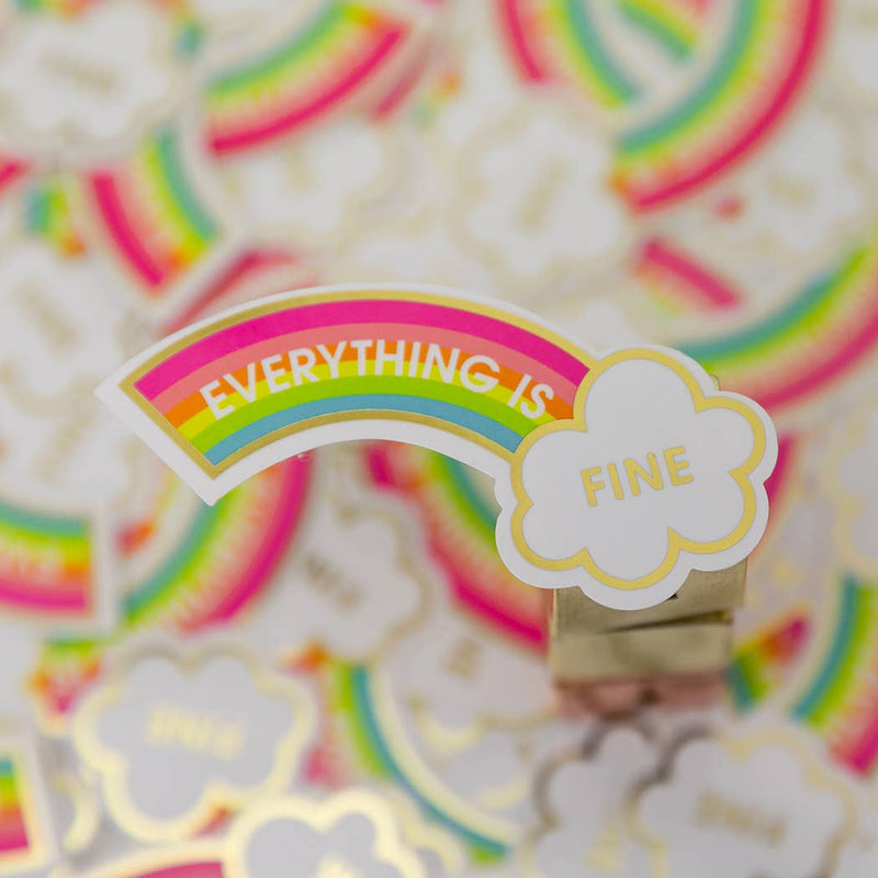 Chez Gagné - Everything is Fine - Rainbow - Vinyl Sticker