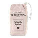 Quick Dry Baby Beach Towel with Hood - Beach Babe