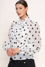 Lucy Polka Dot Tie Top