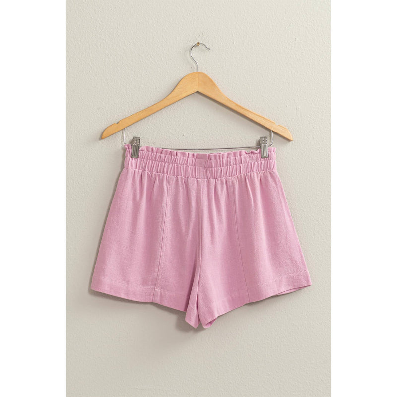 HIGH WAIST LINEN SHORTS