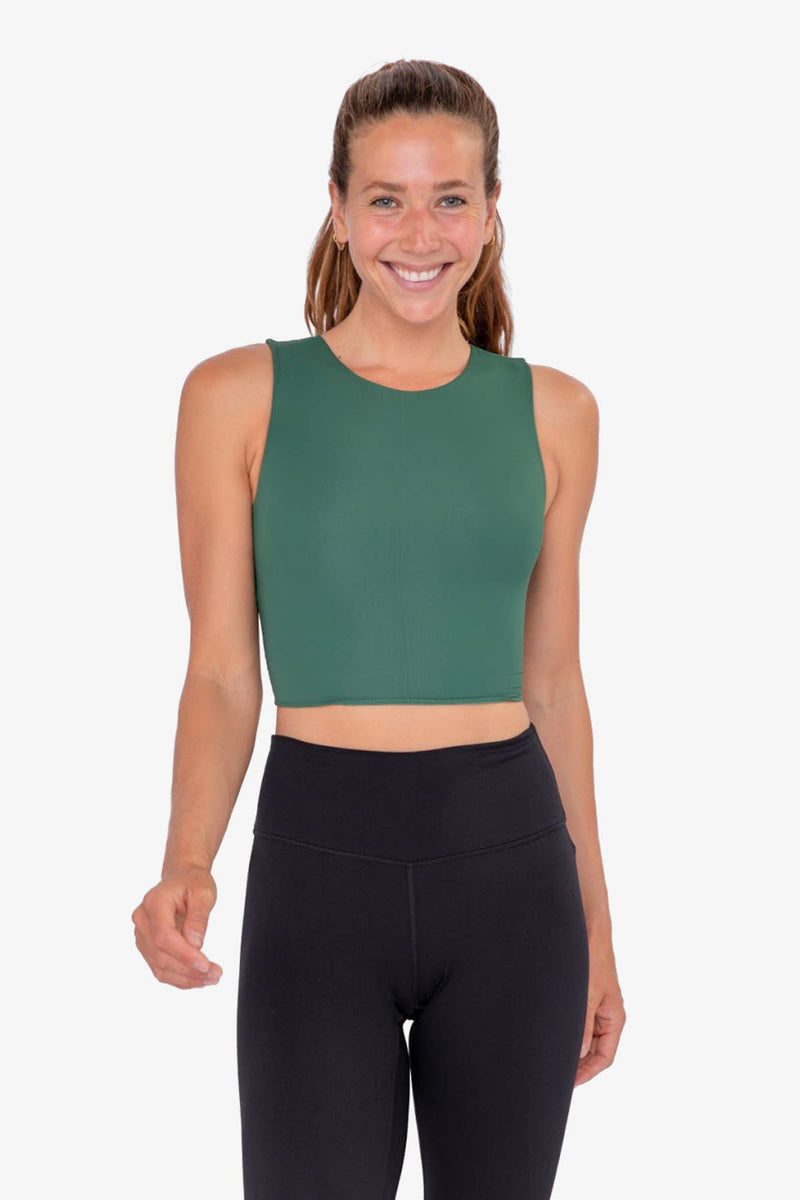 Mono B - Cropped Fitted Muscle Tee: SHELL PINK / S:M:L (2:2:2)