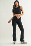 Mono B - Venice Scrunch Racerback Active Top: Black / S:M:L (2:2:2)