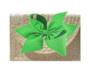 The Vineyard Straw Clutch w Interchangeable Bow -Kelly Green