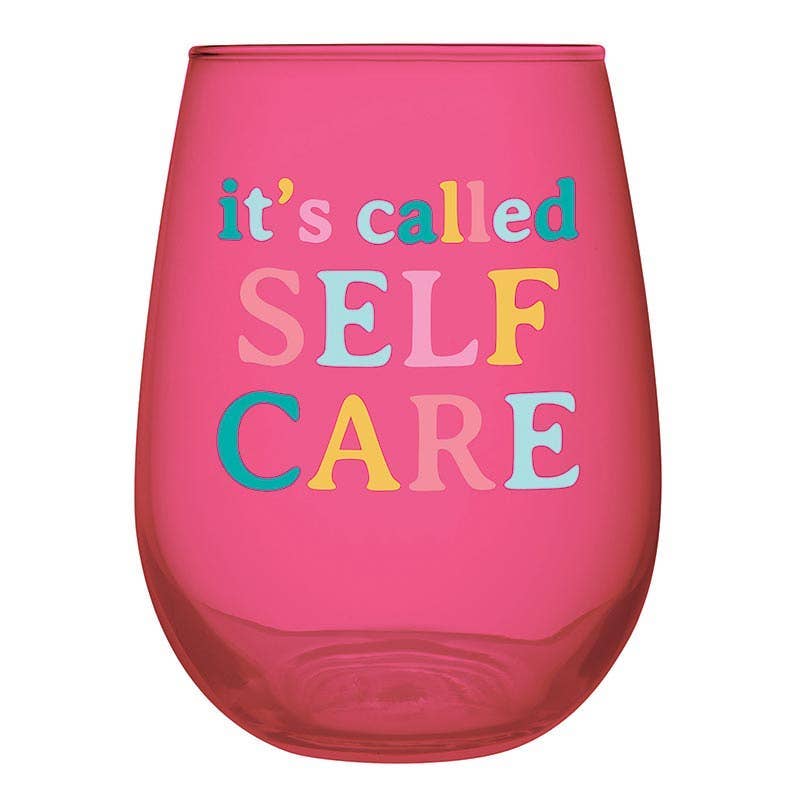 Self Care Stemless Wine Glass