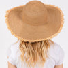 Sensibling Corp. - Frayed Edge Floppy Straw Sun Hat: Beige