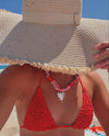 Nora James jewelry - Bella scarf necklace: Hammered open heart