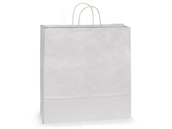 White Kraft Paper Shopping Bags: Vogue 16x6x12.5" / 250 Pack