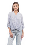 Naked Zebra - A&F: Striped Button Up Shirt: Poppy Red / S