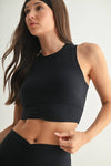Mono B - Venice Scrunch Racerback Active Top: Black / S:M:L (2:2:2)