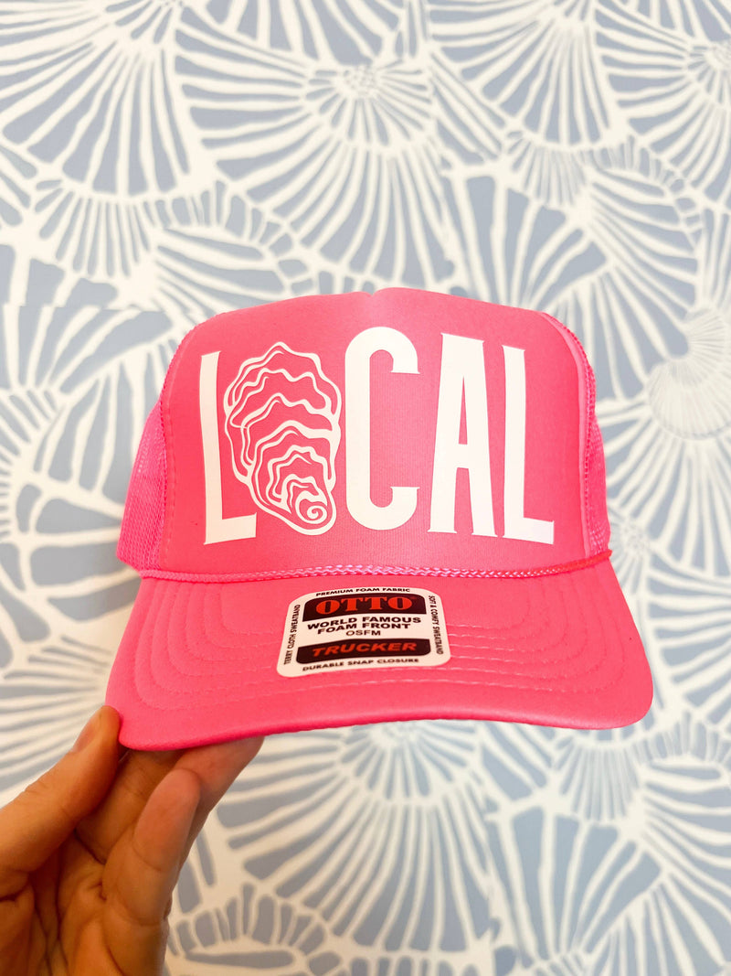 Mint & Honey - LOCAL Oyster Shell Trucker Hat: Navy