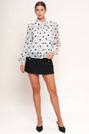 Lucy Polka Dot Tie Top