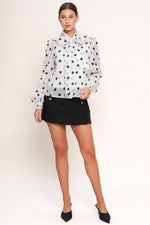 Lucy Polka Dot Tie Top