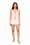 Mono B - Bamboo Blend Double Ruffle Shorts: Black / S:M:L (2:2:2)