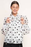 Lucy Polka Dot Tie Top