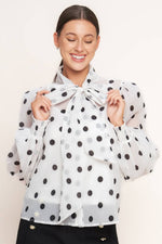 Lucy Polka Dot Tie Top