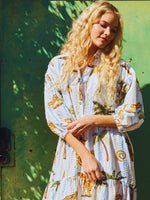 Safari Printed Tiered Shirt Dress